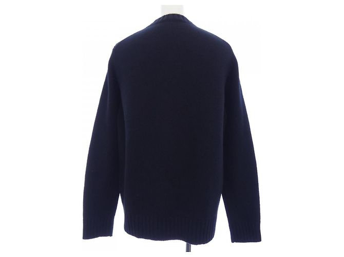 Prada UMB645 S232 13HI Kaschmir Strick Blau Marineblau - Ansicht 2