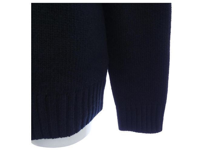Prada UMB645 S232 13HI Kaschmir Strick Blau Marineblau - Ansicht 6