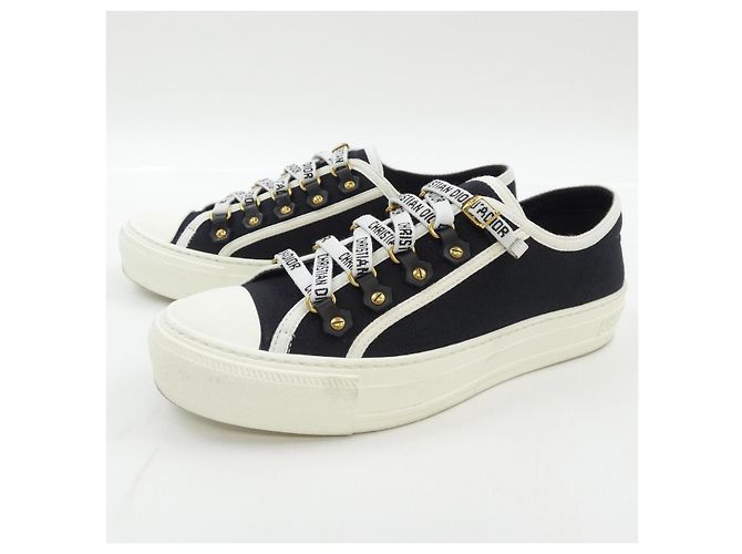 Sneakers in tela di cotone WALK'N'DIOR Christian Dior Nero - vista 3