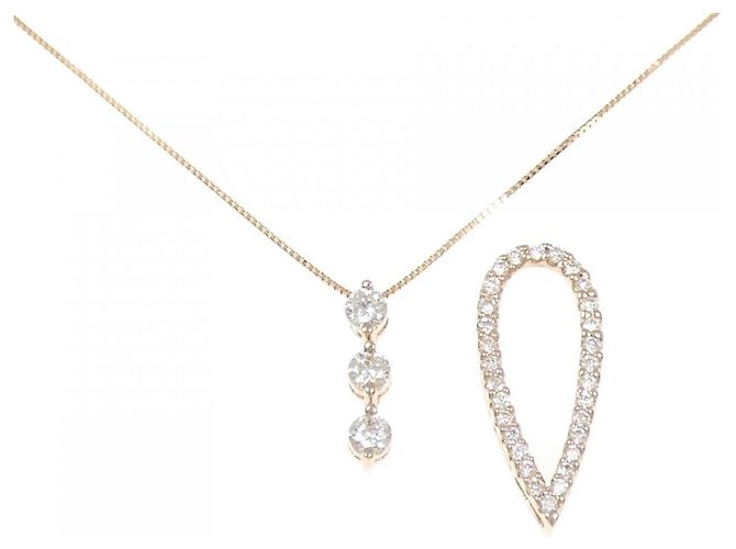 Autre Marque Au750 Diamond 2way Necklace Pink - view 5
