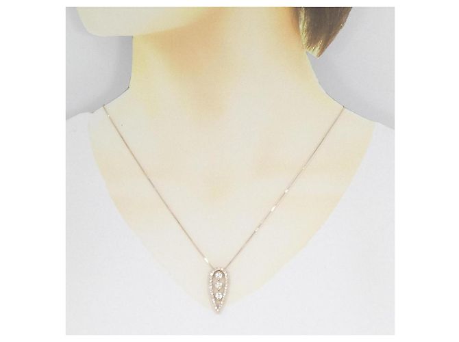 Autre Marque Au750 Diamond 2way Necklace Pink - view 7