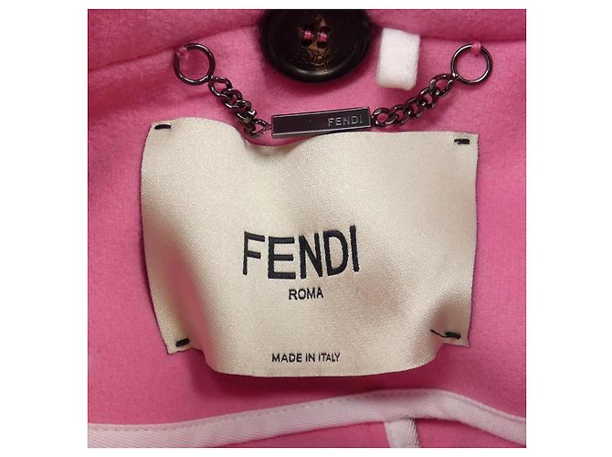 Abrigo de mezcla de cachemira Fendi FF7938 Z2R Rosa - vista 5