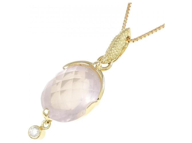 Autre Marque Collana in Quarzo Rosa Au750 D'oro - vista 3