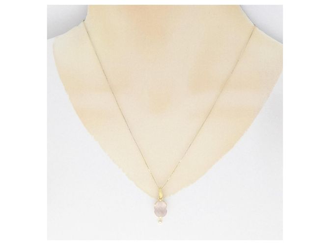 Autre Marque Collana in Quarzo Rosa Au750 D'oro - vista 6