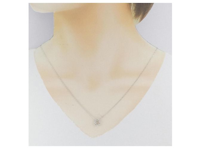 Autre Marque Colar de diamante em ouro branco Au750 Prata - vista 6