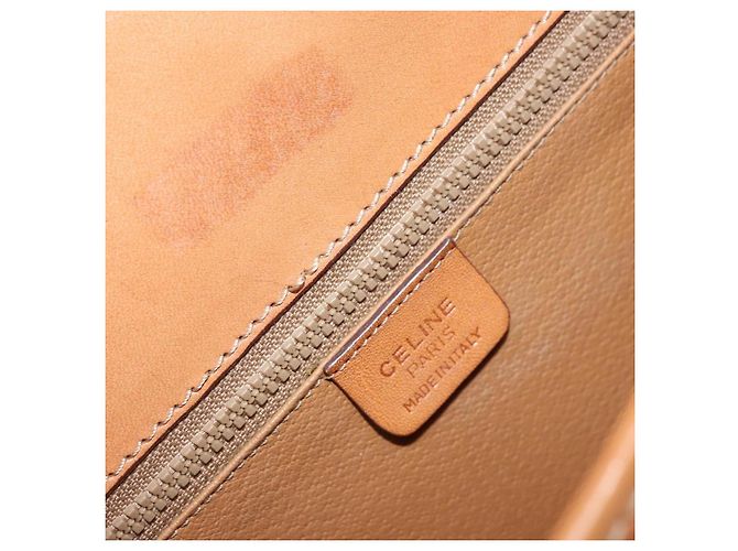 Céline Celine Vintage Macadam Canvas and Leather Marrone - vista 6