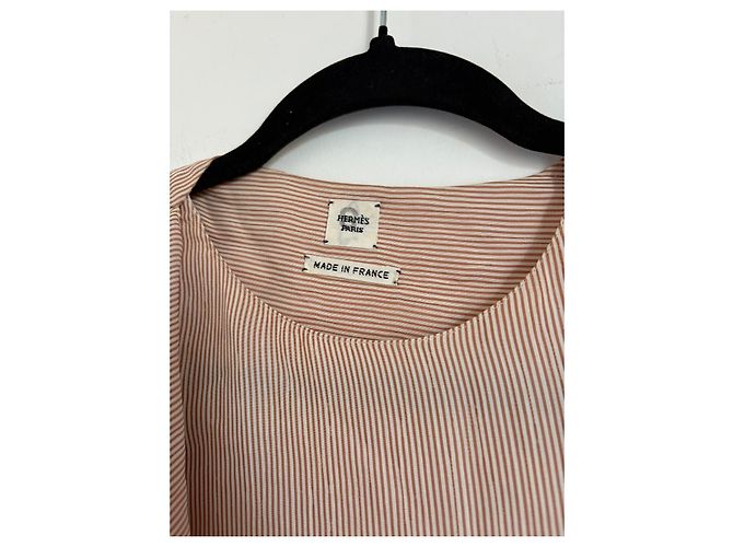 Hermès Seidenbluse Beige - Ansicht 3