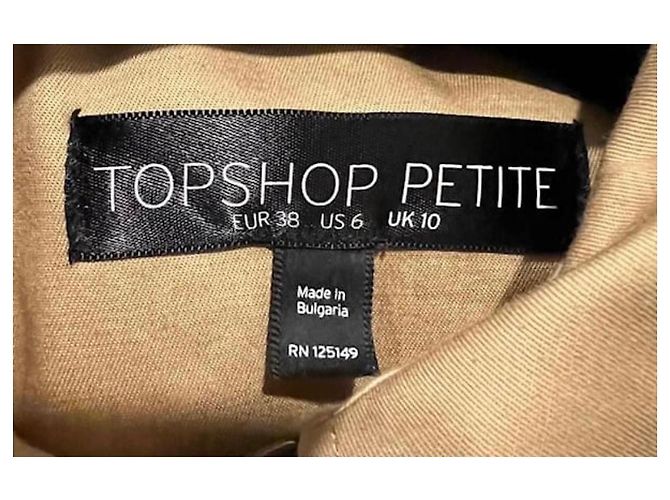 Capa de algodón Topshop Petite Camel Beige - vista 4