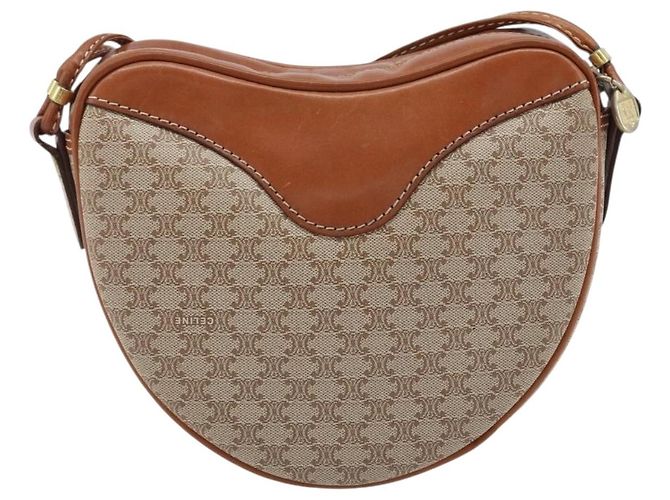 Céline Celine Vintage Macadam Canvas and Leather Beige - Ansicht 2