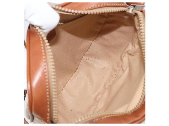 Céline Celine Vintage Macadam Canvas and Leather Beige - Ansicht 5
