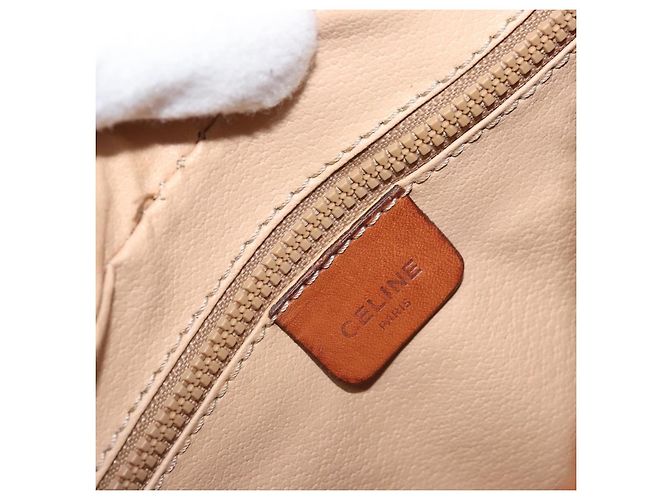 Céline Celine Vintage Macadam Canvas and Leather Beige - Ansicht 7