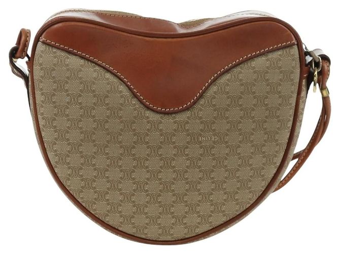 Céline Celine Vintage Macadam Canvas and Leather Beige - vista 2