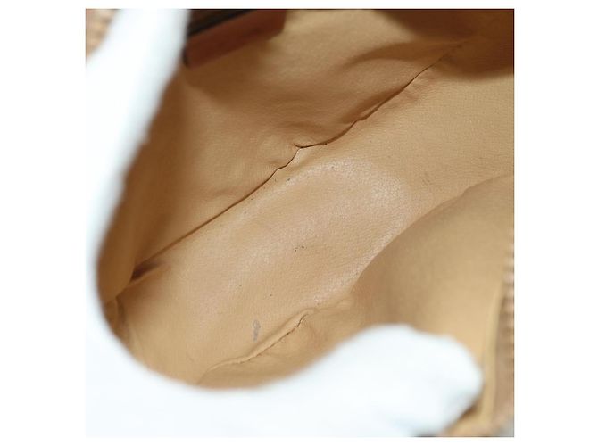 Céline Celine Vintage Macadam Canvas and Leather Beige - vista 5