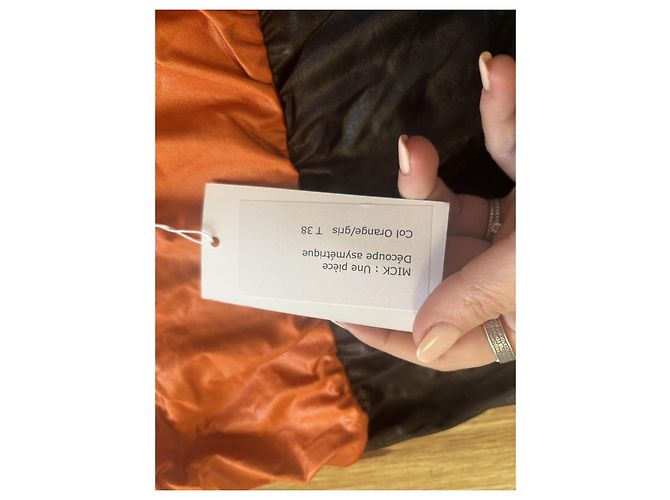 Autre Marque Bandeau-Einteiler Schwarz Orange - Ansicht 3
