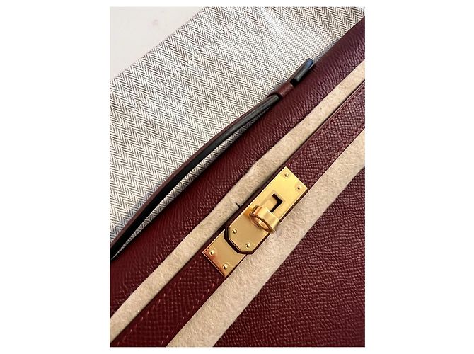 Clutch Kelly Cut di Hermès Bordò - vista 6