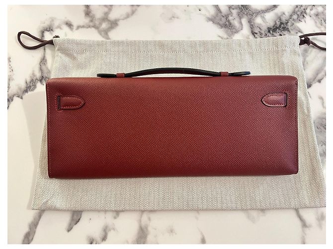 Clutch Kelly Cut di Hermès Bordò - vista 8
