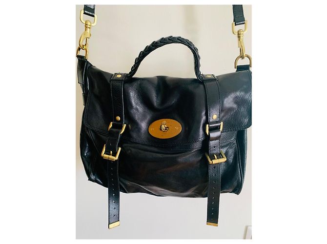Mulberry Alexa Oversized Schwarz Gold hardware - Ansicht 10
