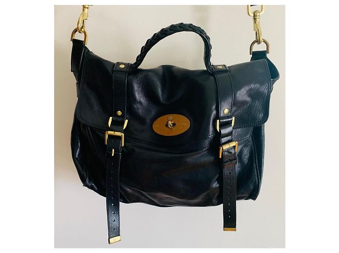 Mulberry Alexa Oversized Schwarz Gold hardware - Ansicht 15