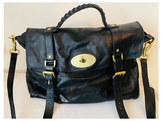 Mulberry Alexa Oversized Schwarz Gold hardware - Ansicht 18