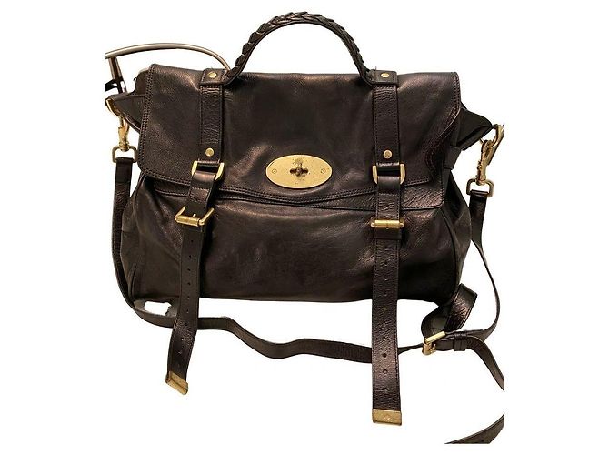 Mulberry Alexa Oversized Schwarz Gold hardware - Ansicht 20