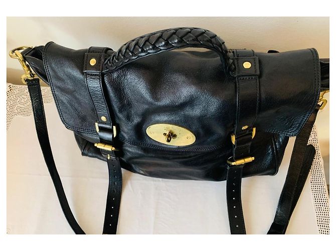 Mulberry Alexa Oversized Schwarz Gold hardware - Ansicht 4