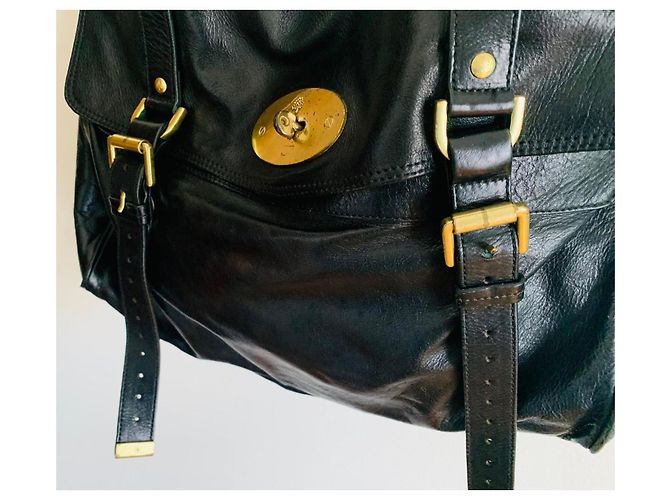 Mulberry Alexa Oversized Schwarz Gold hardware - Ansicht 5