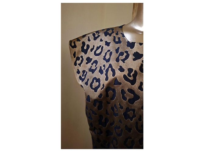Autre Marque Top MOIMOI con estampado de leopardo Negro Dorado - vista 7