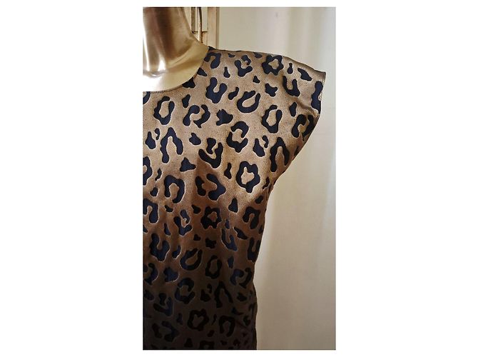 Autre Marque Top MOIMOI con estampado de leopardo Negro Dorado - vista 8