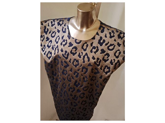 Autre Marque Top MOIMOI con estampado de leopardo Negro Dorado - vista 9