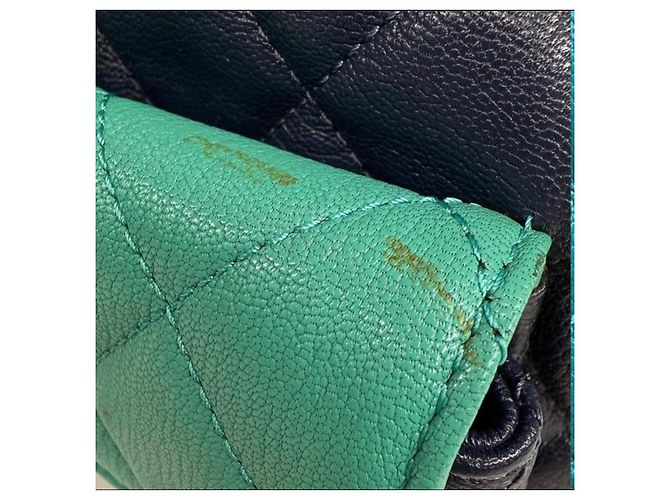 Chanel Duma Multicolored Caviar Leather Backpack Black Green - view 5