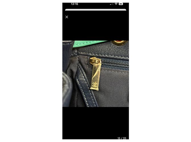 Chanel Duma Multicolored Caviar Leather Backpack Black Green - view 6