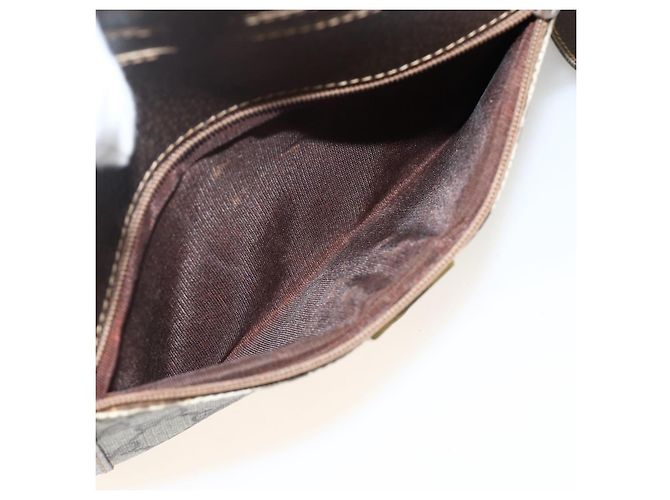 Borsa a Spalla Gucci GG Supreme Web Sherry Line PVC Beige Oro 145857 Auth BA11894 D'oro - vista 11