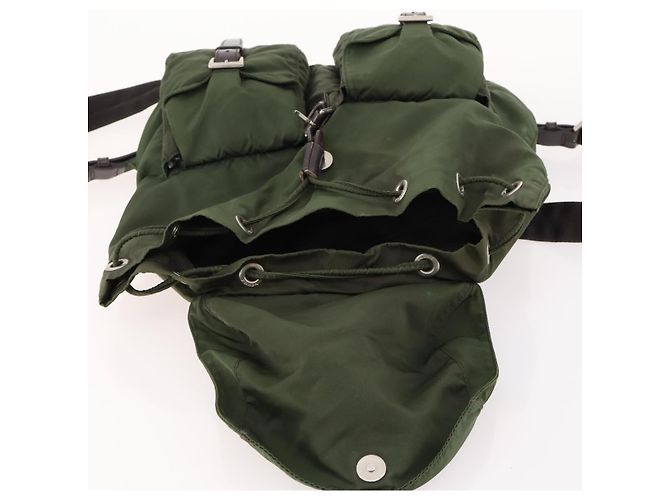 PRADA Rucksack aus Nylon grün silber authentisch 172520 - Ansicht 10