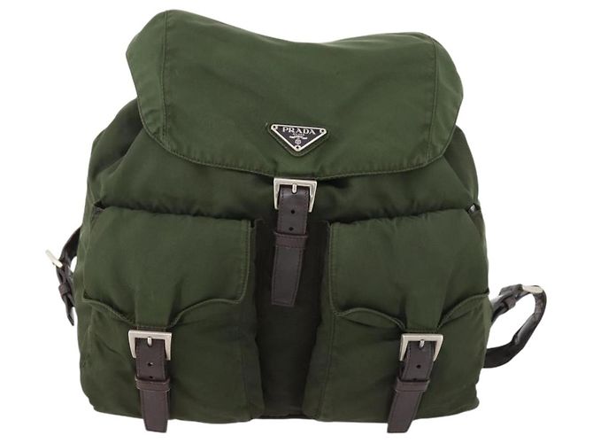 PRADA Rucksack aus Nylon grün silber authentisch 172520 - Ansicht 13
