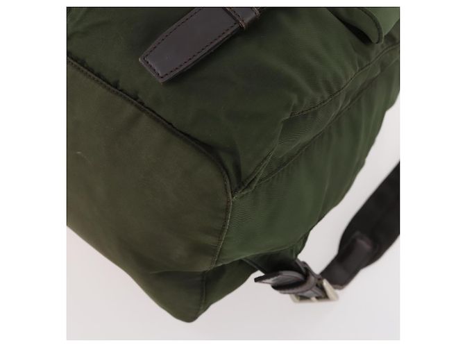 PRADA Rucksack aus Nylon grün silber authentisch 172520 - Ansicht 14