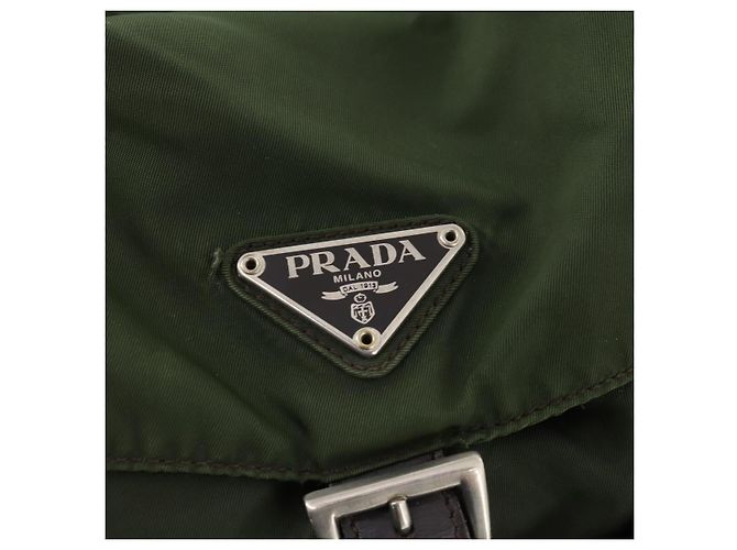 PRADA Rucksack aus Nylon grün silber authentisch 172520 - Ansicht 18