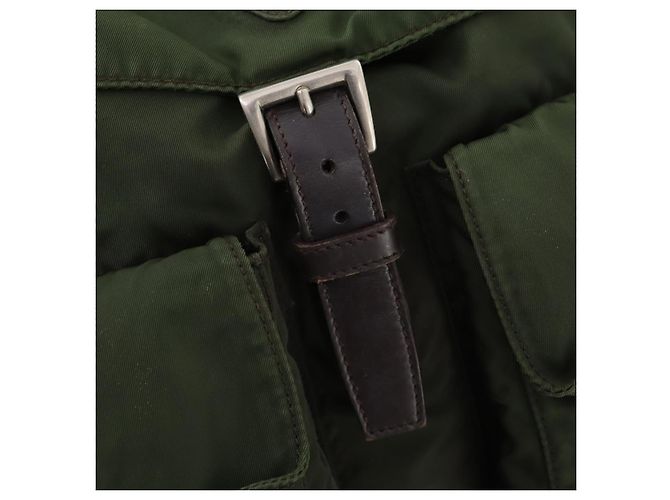 PRADA Rucksack aus Nylon grün silber authentisch 172520 - Ansicht 19