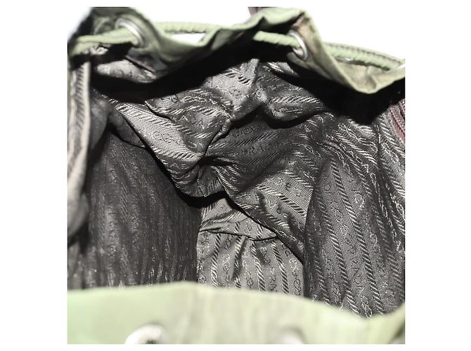 PRADA Rucksack aus Nylon grün silber authentisch 172520 - Ansicht 21