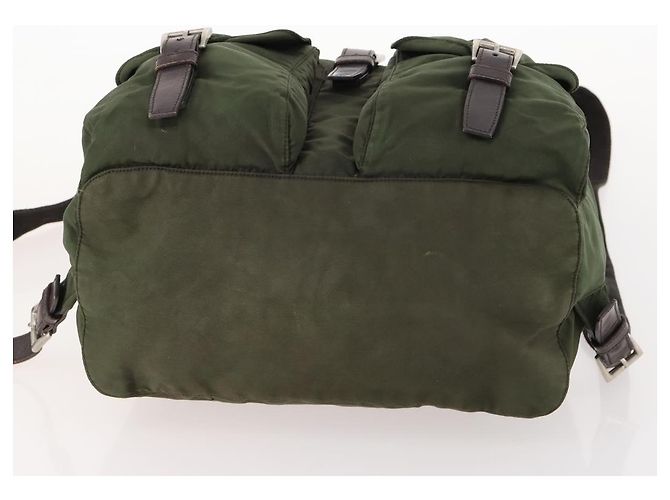 PRADA Rucksack aus Nylon grün silber authentisch 172520 - Ansicht 5