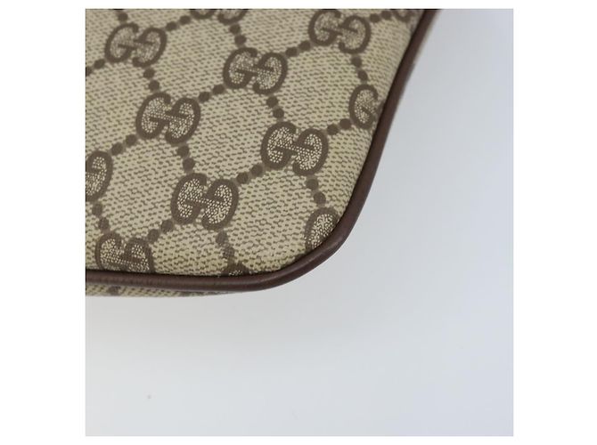 Borsa Sherry Line GG Supreme Web di GUCCI in PVC Beige e Oro 904 02 047 Auth ka3560 D'oro - vista 14