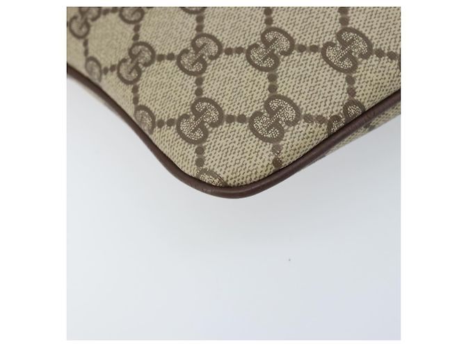 Borsa Sherry Line GG Supreme Web di GUCCI in PVC Beige e Oro 904 02 047 Auth ka3560 D'oro - vista 15