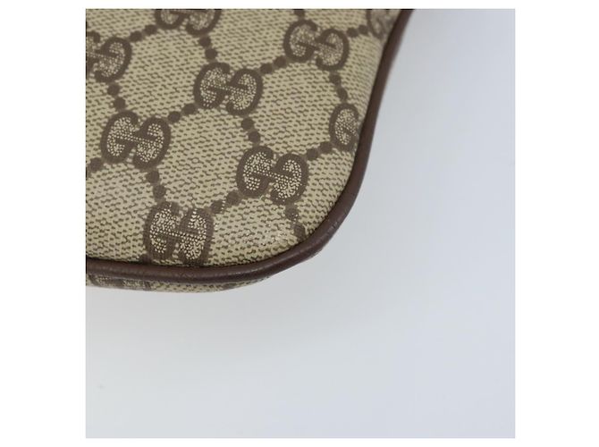 Borsa Sherry Line GG Supreme Web di GUCCI in PVC Beige e Oro 904 02 047 Auth ka3560 D'oro - vista 16