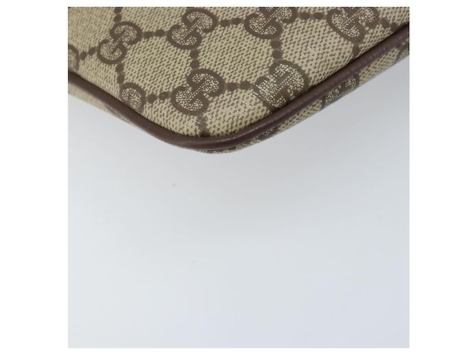Borsa Sherry Line GG Supreme Web di GUCCI in PVC Beige e Oro 904 02 047 Auth ka3560 D'oro - vista 17