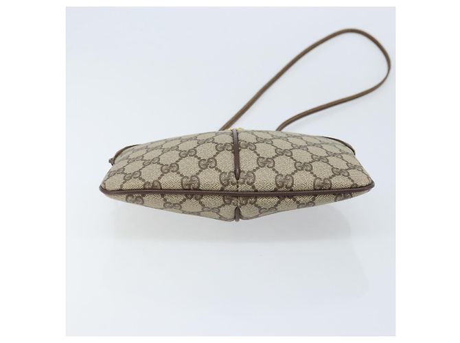 Borsa Sherry Line GG Supreme Web di GUCCI in PVC Beige e Oro 904 02 047 Auth ka3560 D'oro - vista 5