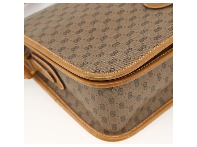 Gucci Borsa a Spalla Micro GG Supreme PVC Beige Oro 001 904 0915 Auth ka3456 D'oro - vista 14