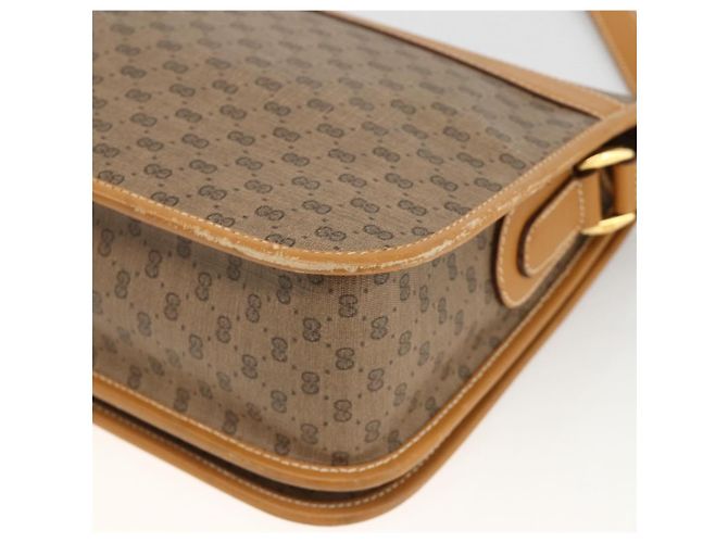 Gucci Borsa a Spalla Micro GG Supreme PVC Beige Oro 001 904 0915 Auth ka3456 D'oro - vista 15