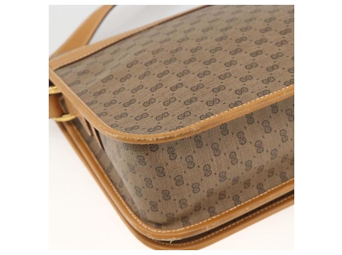 Gucci Borsa a Spalla Micro GG Supreme PVC Beige Oro 001 904 0915 Auth ka3456 D'oro - vista 16