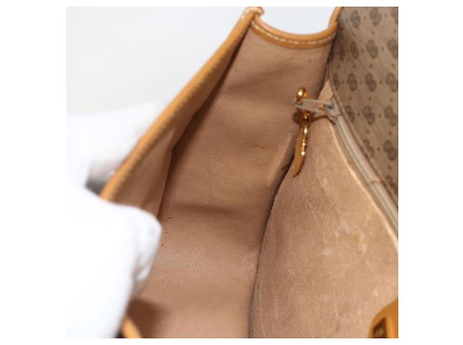 Gucci Borsa a Spalla Micro GG Supreme PVC Beige Oro 001 904 0915 Auth ka3456 D'oro - vista 20