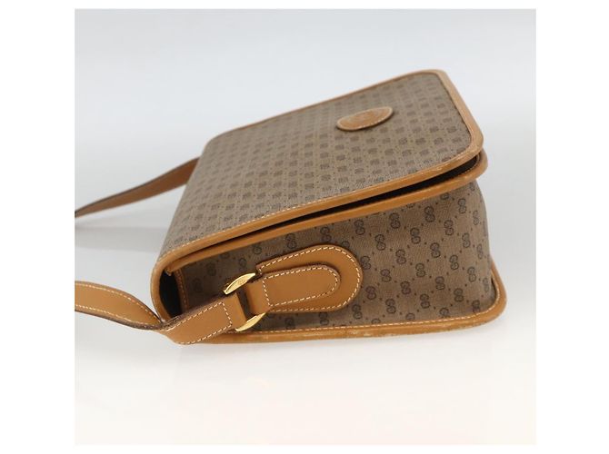 Gucci Borsa a Spalla Micro GG Supreme PVC Beige Oro 001 904 0915 Auth ka3456 D'oro - vista 3