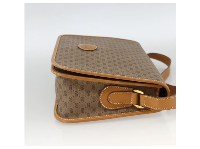 Gucci Borsa a Spalla Micro GG Supreme PVC Beige Oro 001 904 0915 Auth ka3456 D'oro - vista 4